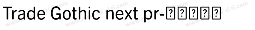 Trade Gothic next pr字体转换
